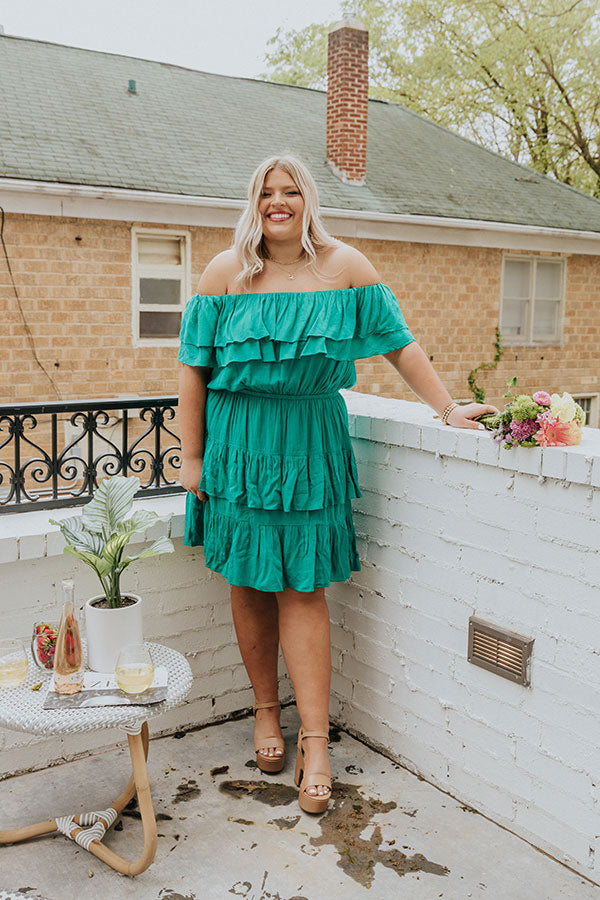 Del Mar Ruffle Dress Curves Image - 2