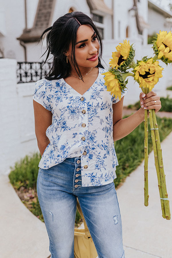 Coastal Calling Floral Top Image - 1