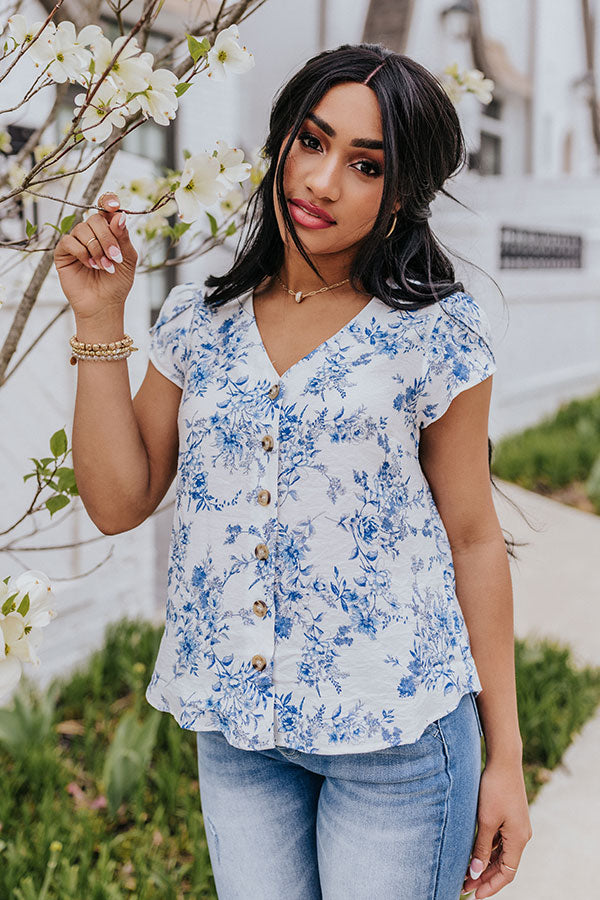 Coastal Calling Floral Top Image - 3
