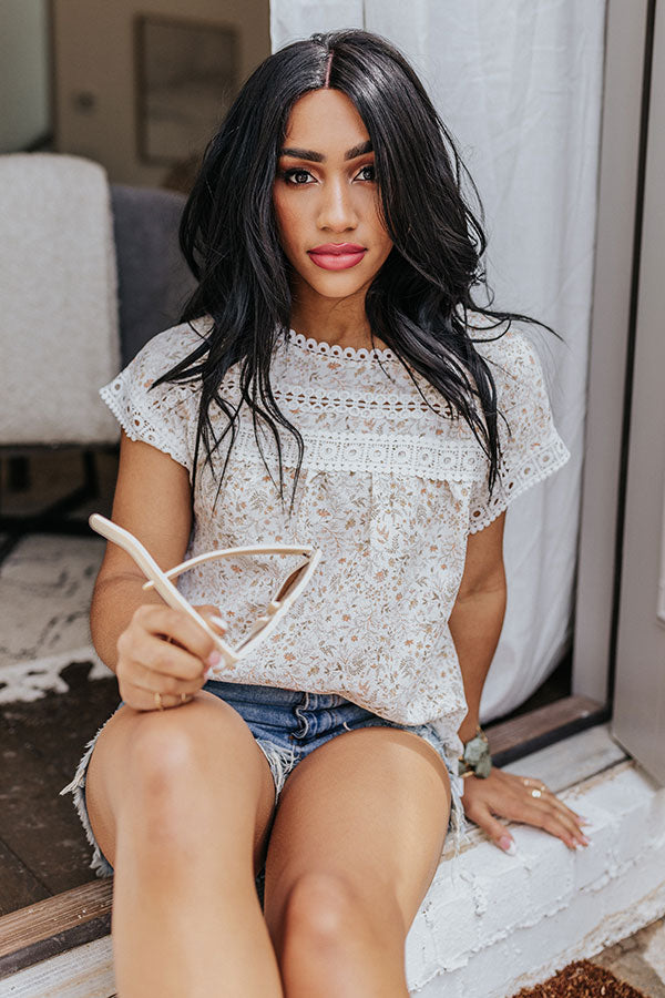 Permission To Smile Shift Top In Sage Image - 3