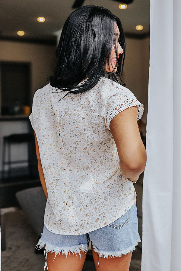 Permission To Smile Shift Top In Sage Image - 5