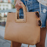 Harbor Lights Faux Leather Tote In Tan Image - 1