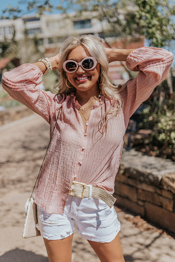 Downright Divine Shift Top In Blush Image - 1