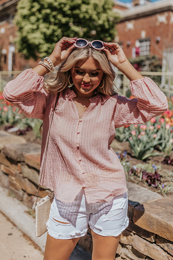 Downright Divine Shift Top In Blush Image - 3