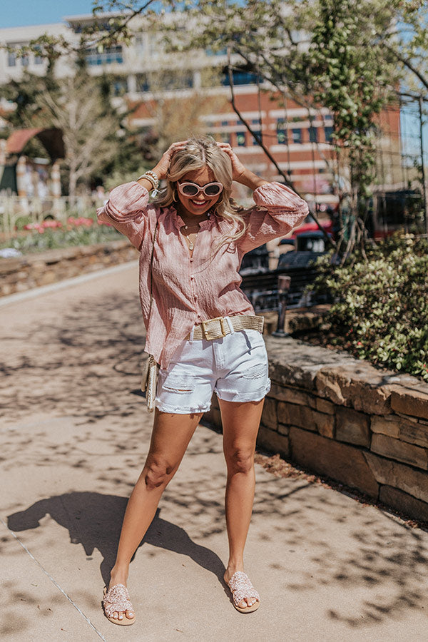 Downright Divine Shift Top In Blush Image - 5