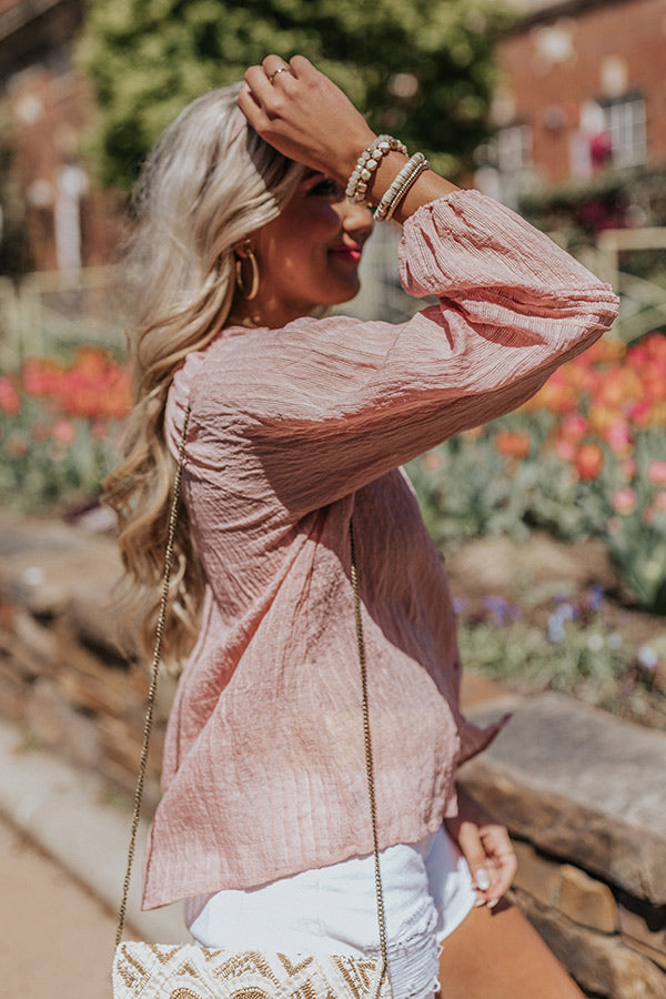 Downright Divine Shift Top In Blush Image - 4