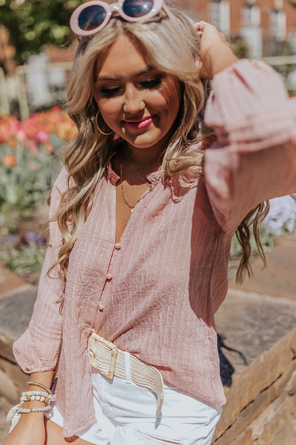 Downright Divine Shift Top In Blush Image - 2