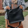 River Bend Faux Leather Crossbody In Black Image - 1