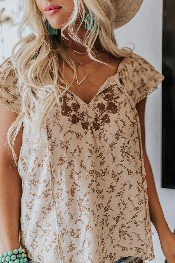 Near To Me Shift Top in Brown Image - 5