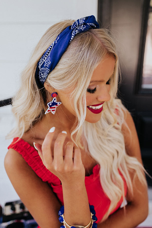 Total Spotlight Moment Paisley Scarf In Dark Blue Image - 2