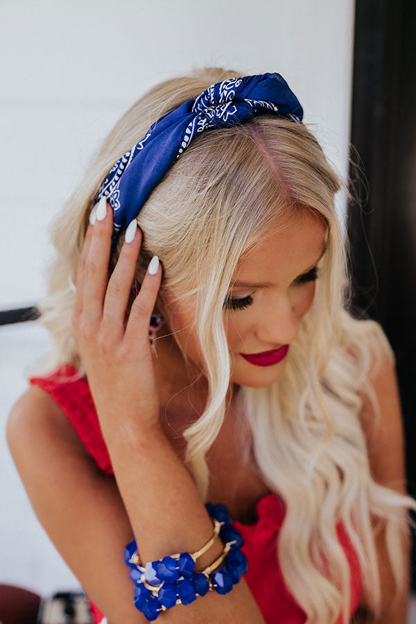 Total Spotlight Moment Paisley Scarf In Dark Blue Image - 3