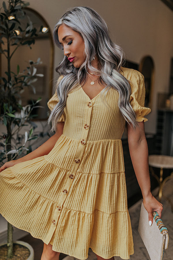 City Starlight Shift Dress In Primrose Yellow Image - 5