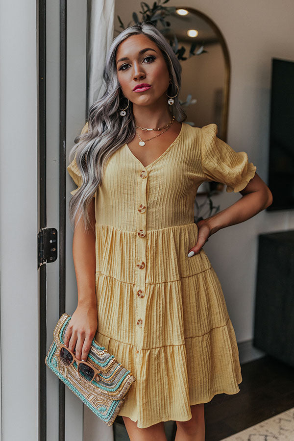 City Starlight Shift Dress In Primrose Yellow Image - 3