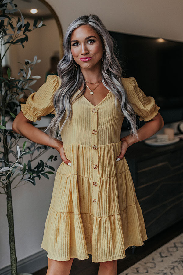 City Starlight Shift Dress In Primrose Yellow Image - 1