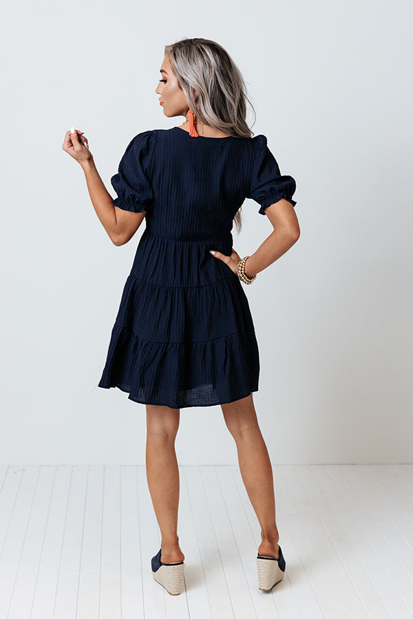 City Starlight Shift Dress In Navy Image - 4