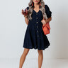 City Starlight Shift Dress In Navy Image - 1