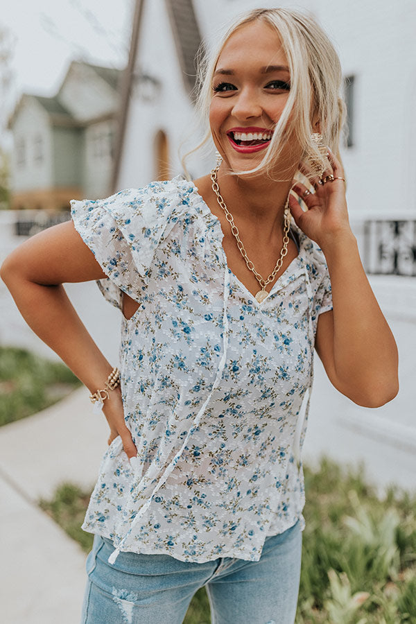 Pretty As A Peony Top In White Image - 2