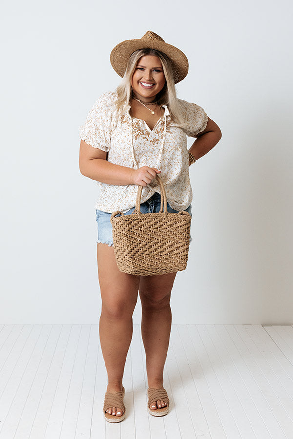 Sweet And Savvy Shift Top In Camel Curves Image - 4