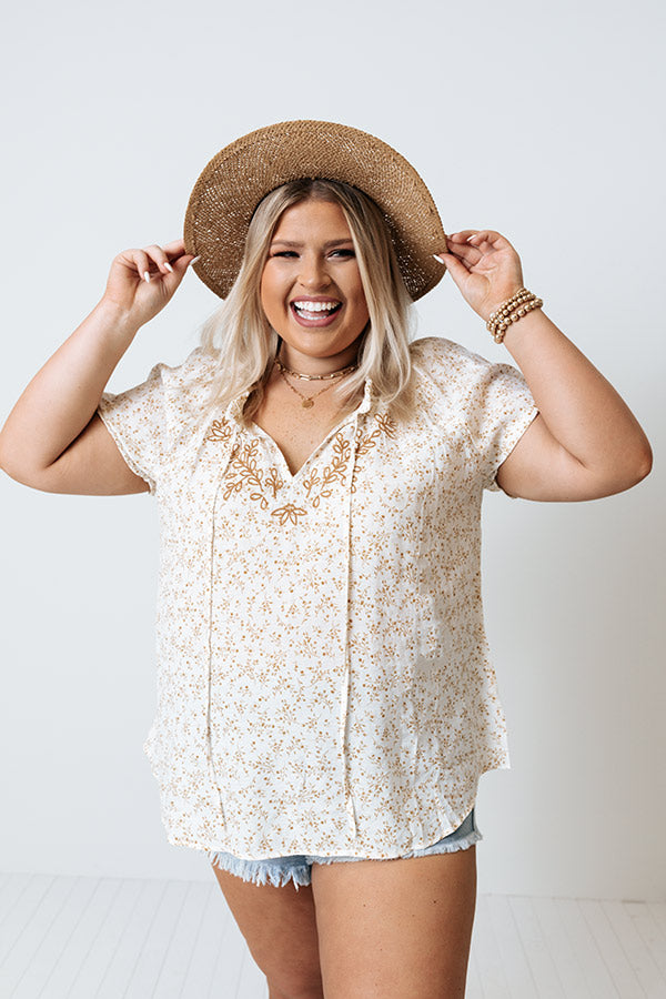 Sweet And Savvy Shift Top In Camel Curves Image - 1
