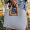 Harbor Lights Faux Leather Tote In Stone Image - 1