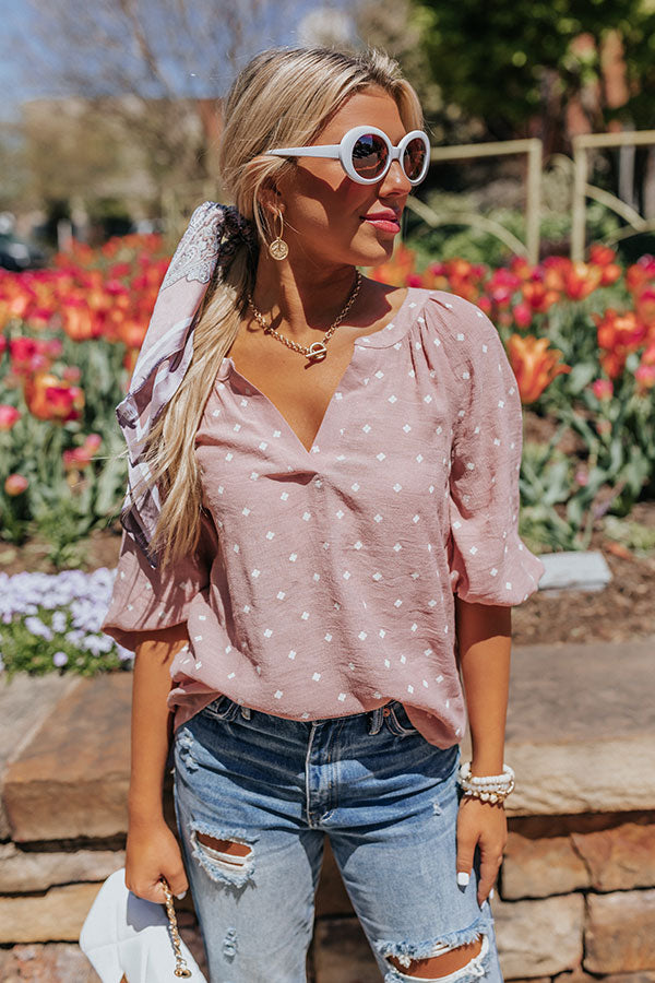 Sky High Ambitions Shift Top In Blush Image - 1