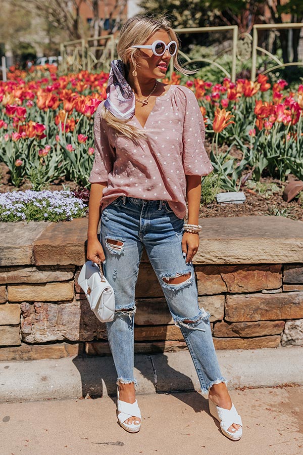 Sky High Ambitions Shift Top In Blush Image - 3