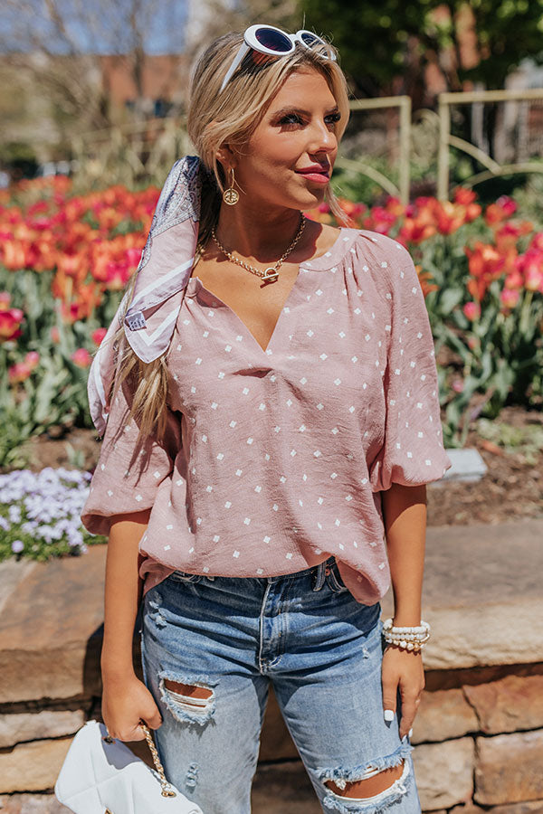 Sky High Ambitions Shift Top In Blush Image - 4