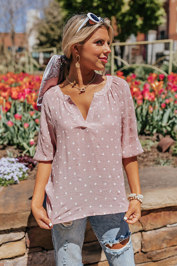 Sky High Ambitions Shift Top In Blush Image - 5