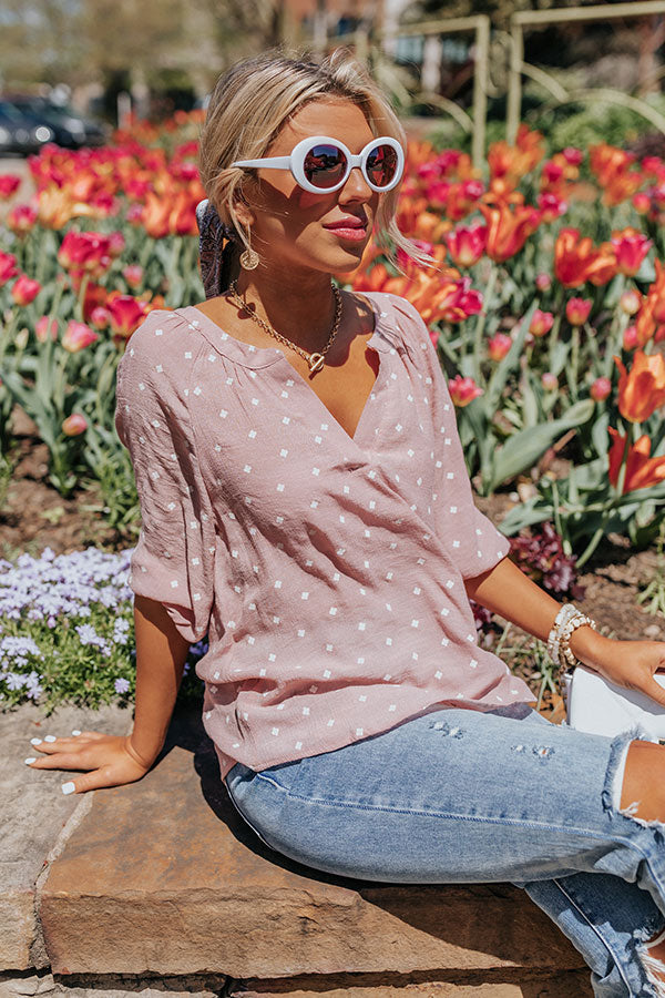 Sky High Ambitions Shift Top In Blush Image - 2