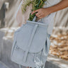 Holding Onto Hope Faux Leather Backpack In Airy Blue Image - 1