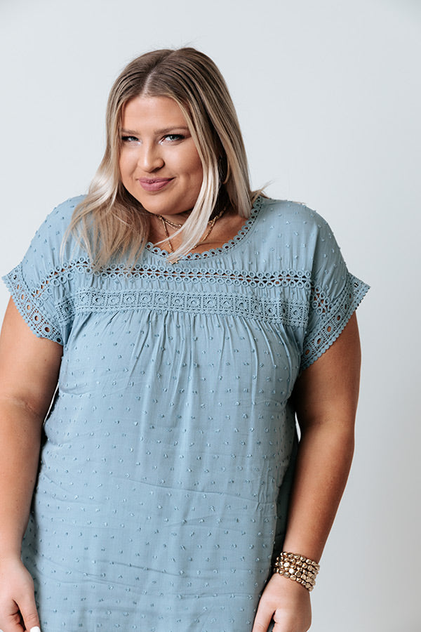 Feeling Ethereal Top In Blue Curves Image - 3