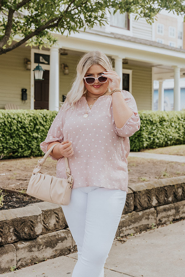 Sky High Ambitions Shift Top In Blush Curves Image - 1