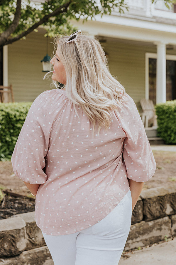 Sky High Ambitions Shift Top In Blush Curves Image - 4