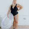 Fiji Fantasy One Piece Swimsuit in Black   Curves Image - 1