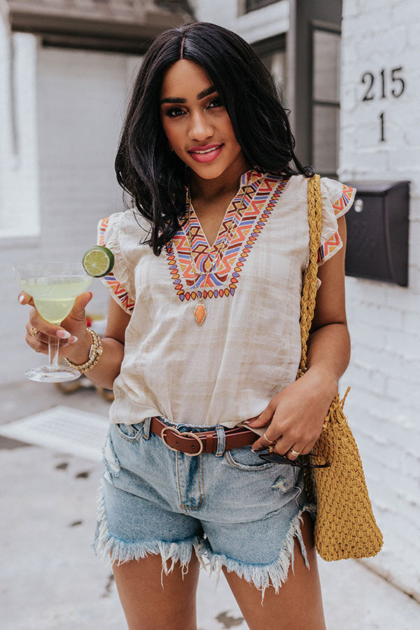 Ethereal Island Embroidered Top Image - 3