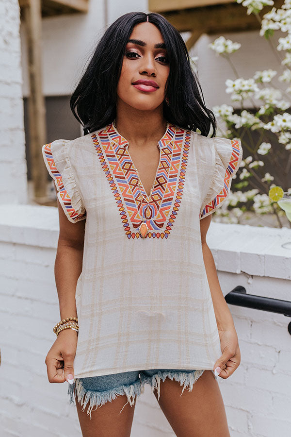 Ethereal Island Embroidered Top Image - 5