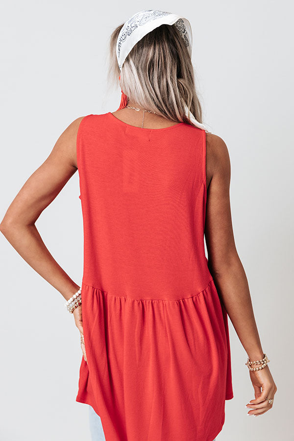Tennessee Travels Babydoll Tank In Red Image - 3
