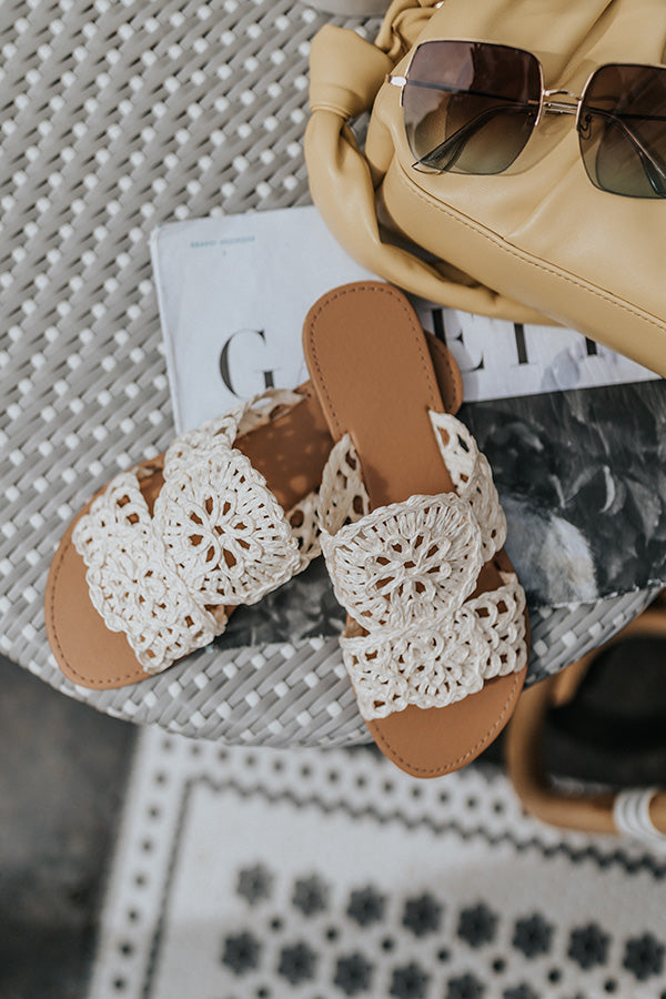 The Fiji Woven Sandal In Ivory Image - 2
