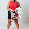 The Tye Shorts In Navy Curves Image - 1