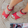 The Joanna Faux Leather Espadrille In Red Image - 1