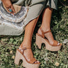 The Florentina Faux Leather Heel In Camel Image - 1