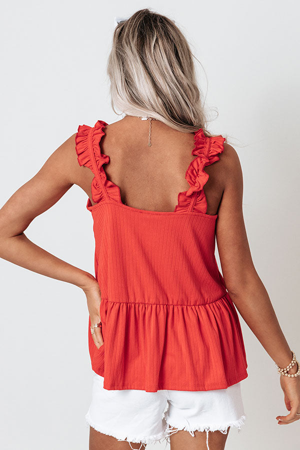 Peace And Poppies Shift Tank In Red Image - 4