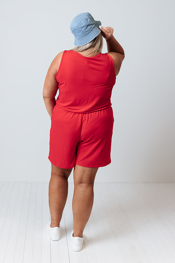 D.C. Dreamer Romper In Red Curves Image - 4