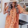Dance It Out Floral Babydoll Tunic Dress In Tangerine Image - 1