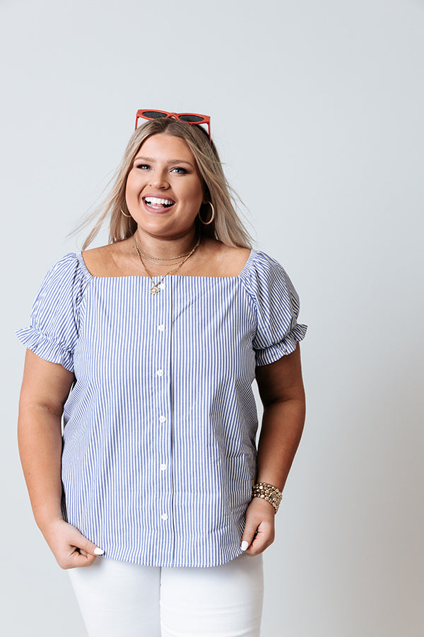 Captivating Coast Stripe Shift Top Curves Image - 2