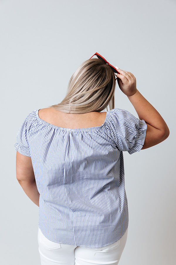 Captivating Coast Stripe Shift Top Curves Image - 3