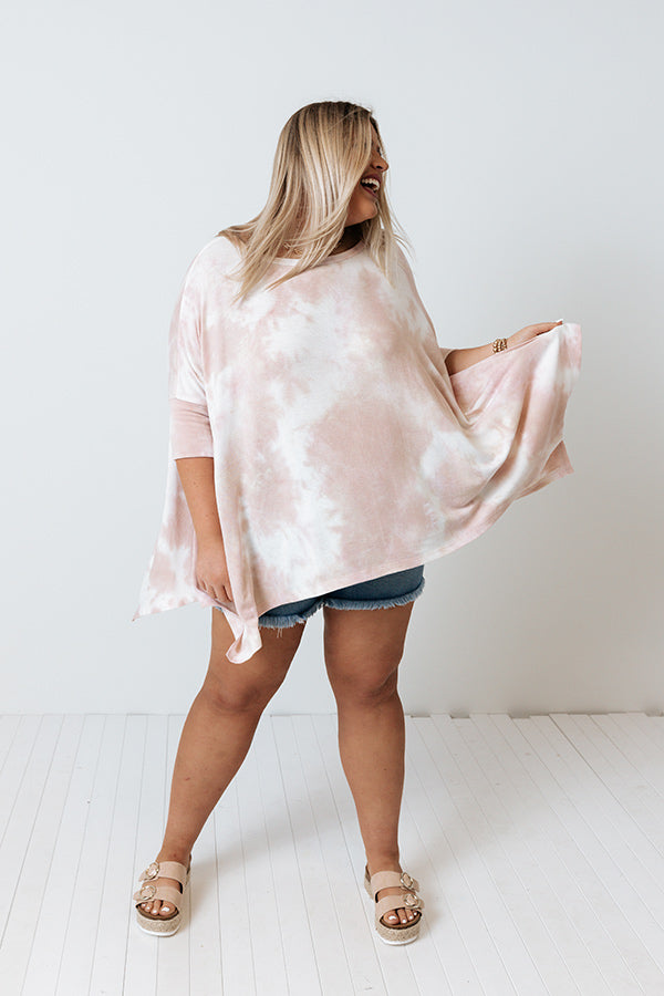 Belize Babe Tie Dye Shift Tunic In Blush Curves Image - 2