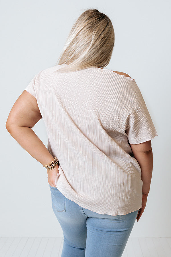 Charming Abode Pleated Shift Top In Rose Quartz Curves Image - 3