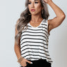 Sweeter In Stripes Shift Tank In White Image - 1