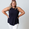 Backyard BBQ Shift Tank In Navy   Curves Image - 1